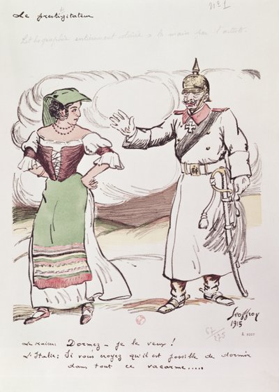 Il Kaiser Guglielmo II (1859-1941) tenta di far addormentare l